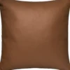 Pude læder brun 38x38cm