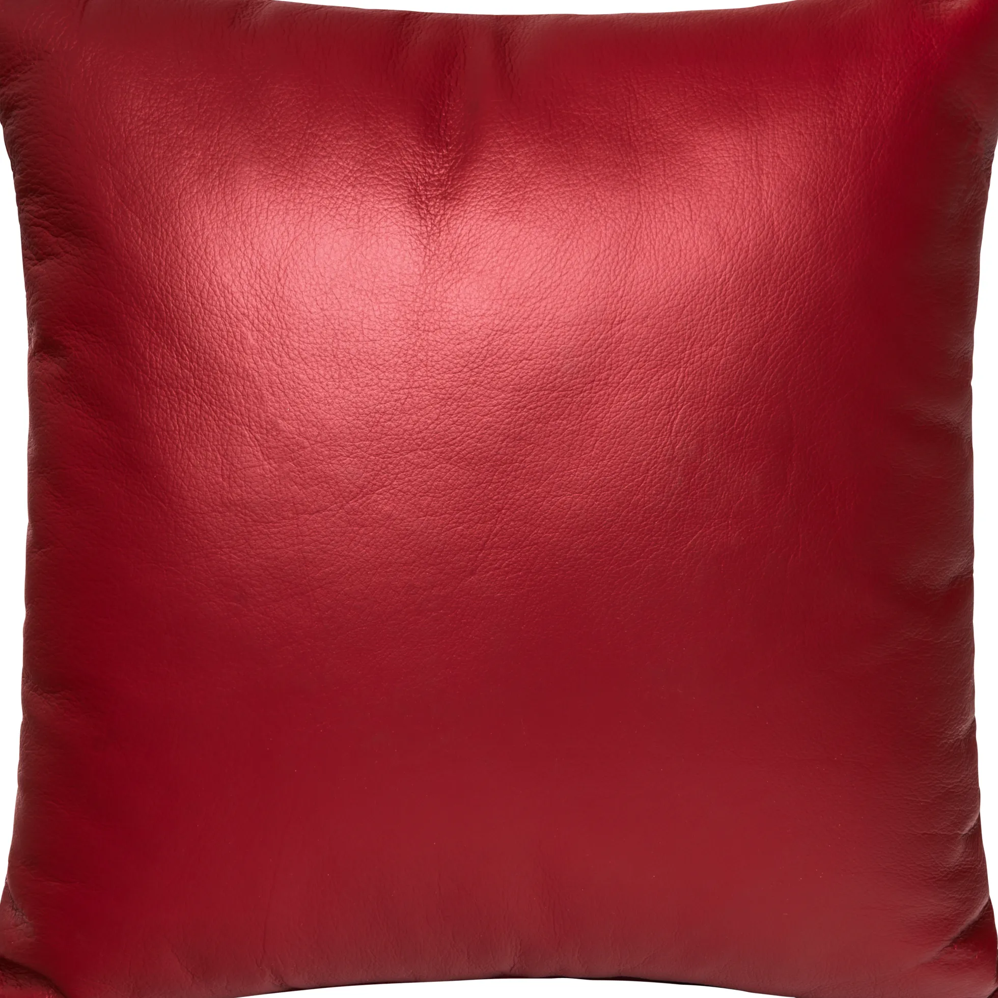 Pude læder rød 38x38cm