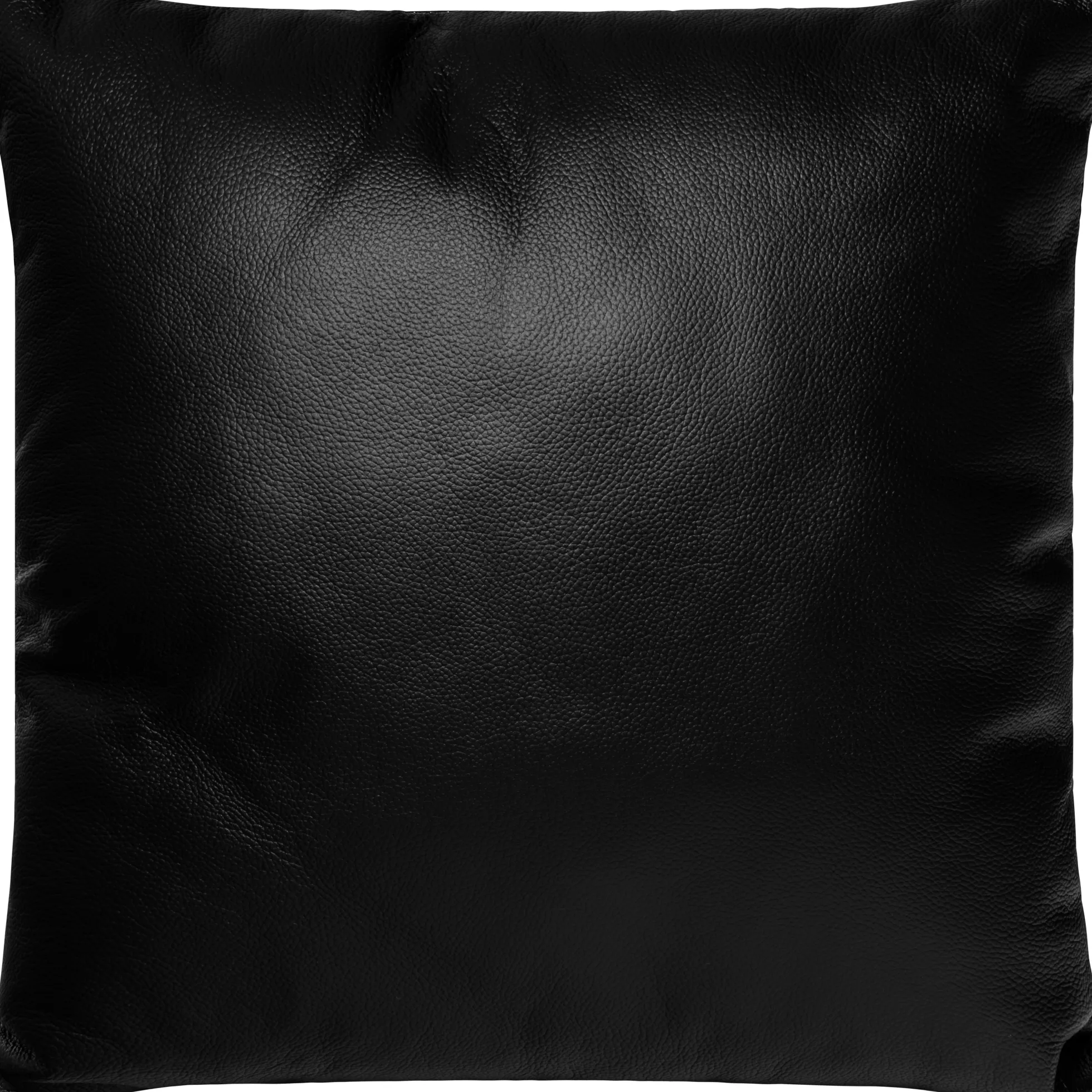 Pude læder sort 38x38cm