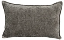 Pude velour grå 60x40cm