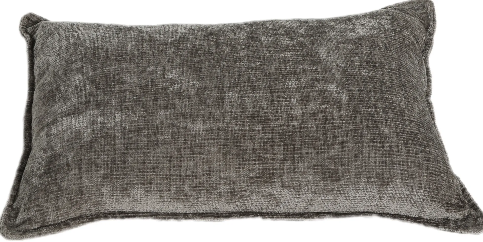 Pude velour grå 60x40cm