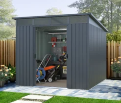 Redskabsskur stål antracit 6.6m2