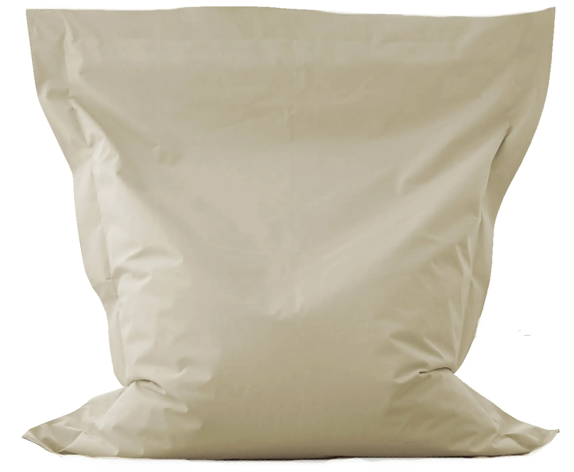Rektangulær sækkestol stof beige