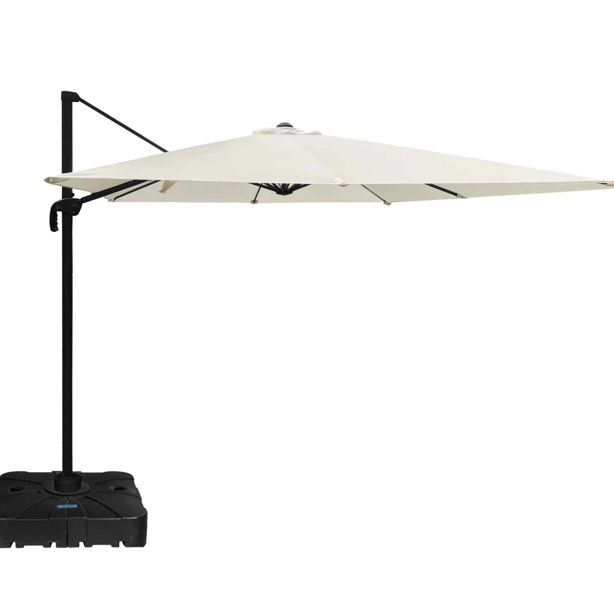 Roma parasol 360rotation beige med Parasolfod 100L