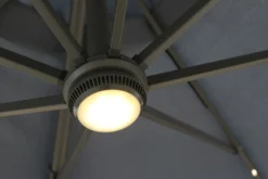Roma parasol 360-rotation LED mørkegrå 3m