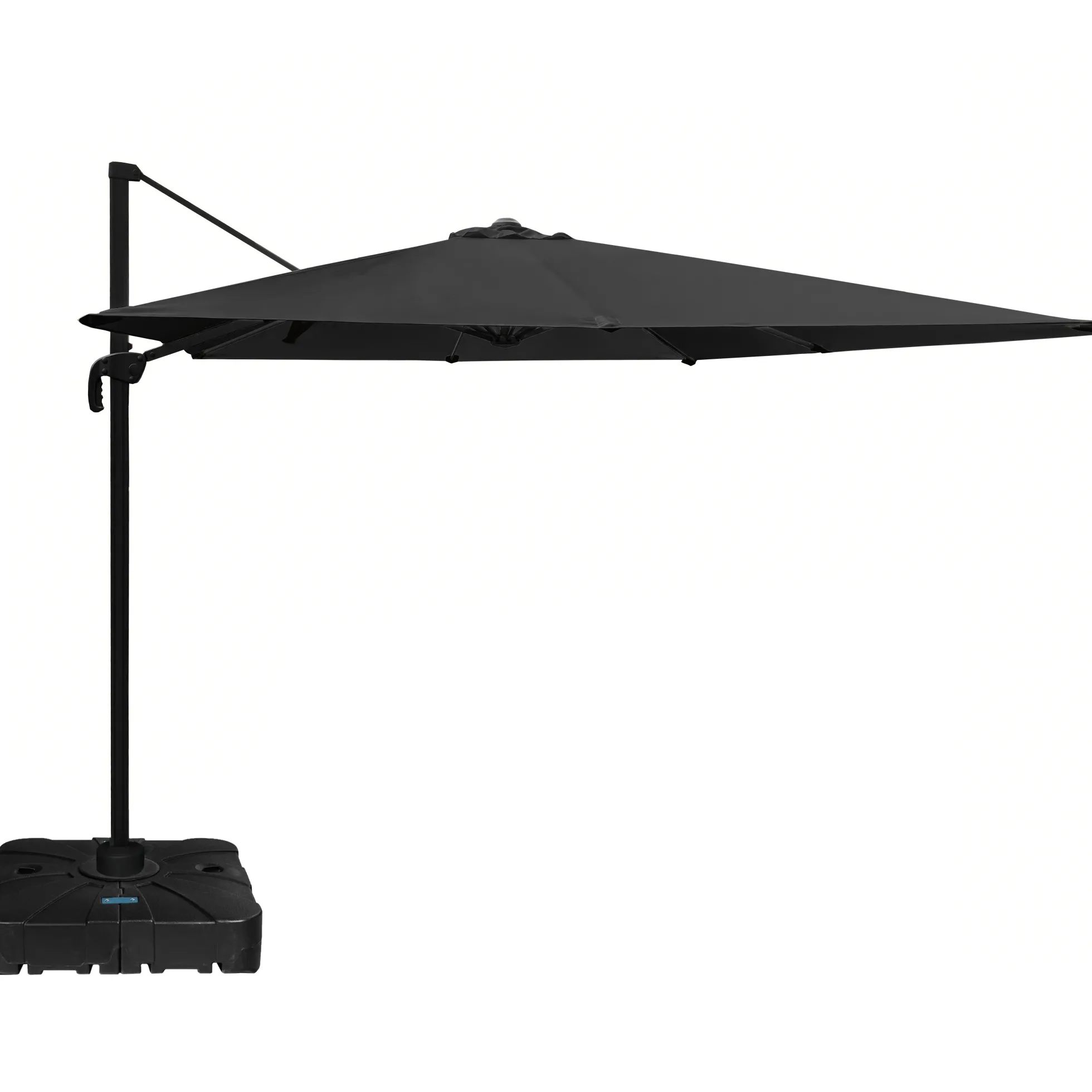 Roma Parasol 360rotation sort med Parasolfod 100L