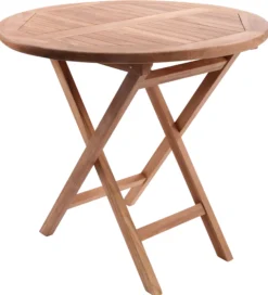 Rundt havebord teaktræ ø80cm