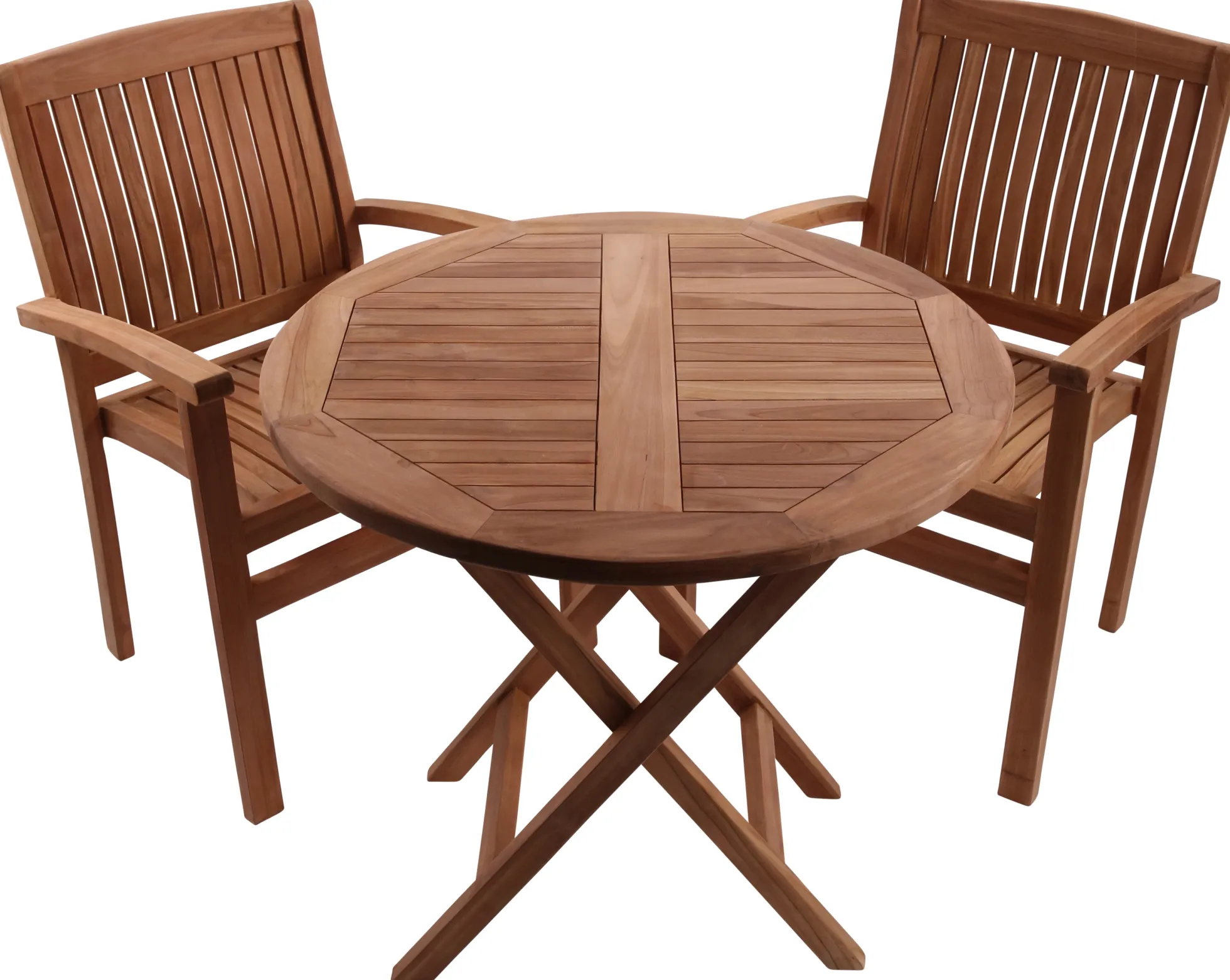 Rundt havebord teaktræ ø80cm