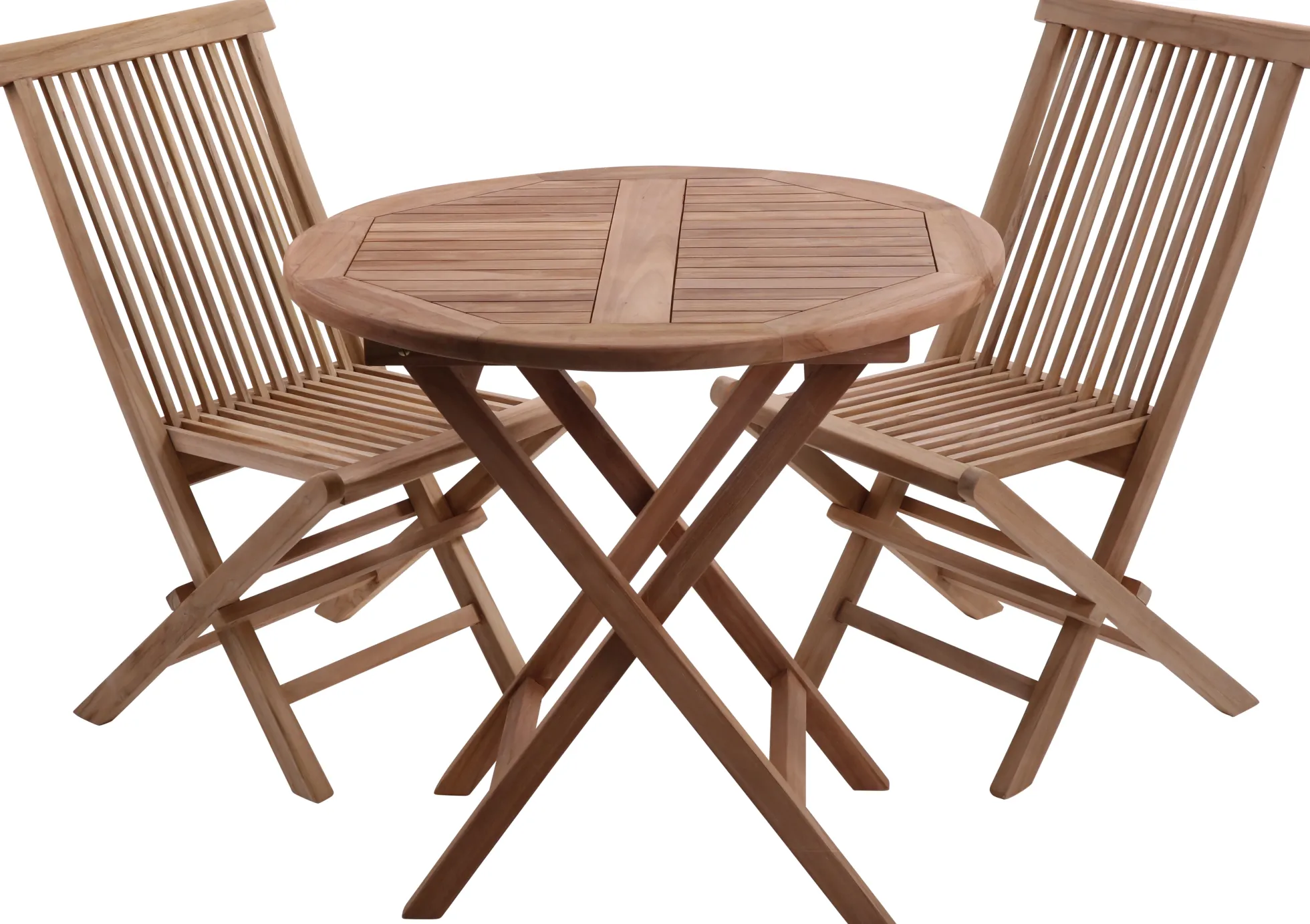 Rundt havebord teaktræ ø80cm