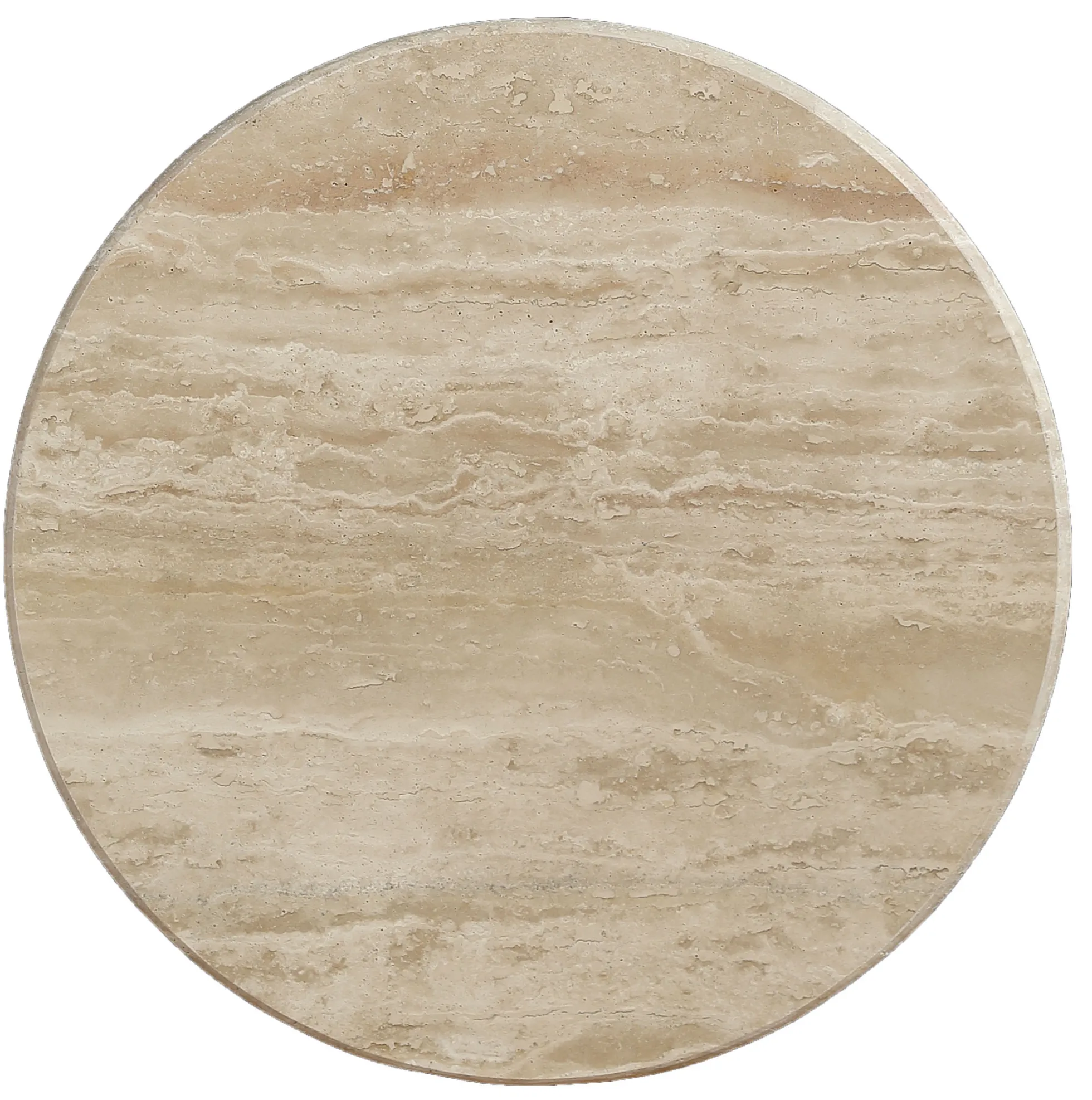 Saline sofabord marmor/træ natur ø80cm