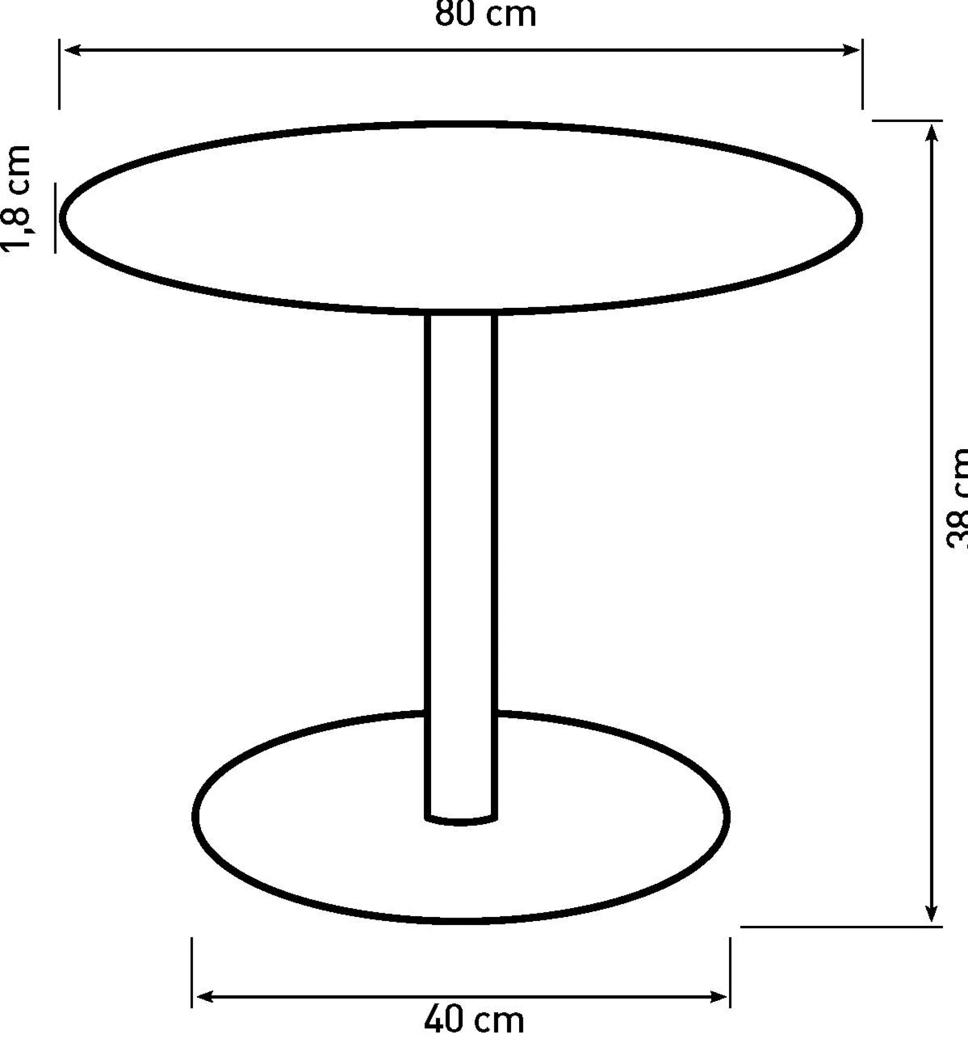 Saline sofabord marmor/træ natur ø80cm
