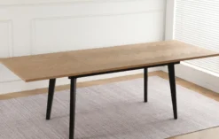 San Marino sildeben med skråben 240x90x76cm natur/sort