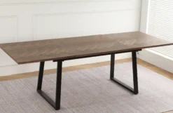 San Marino sildeben 240x90x76cm mørkebrun/sort