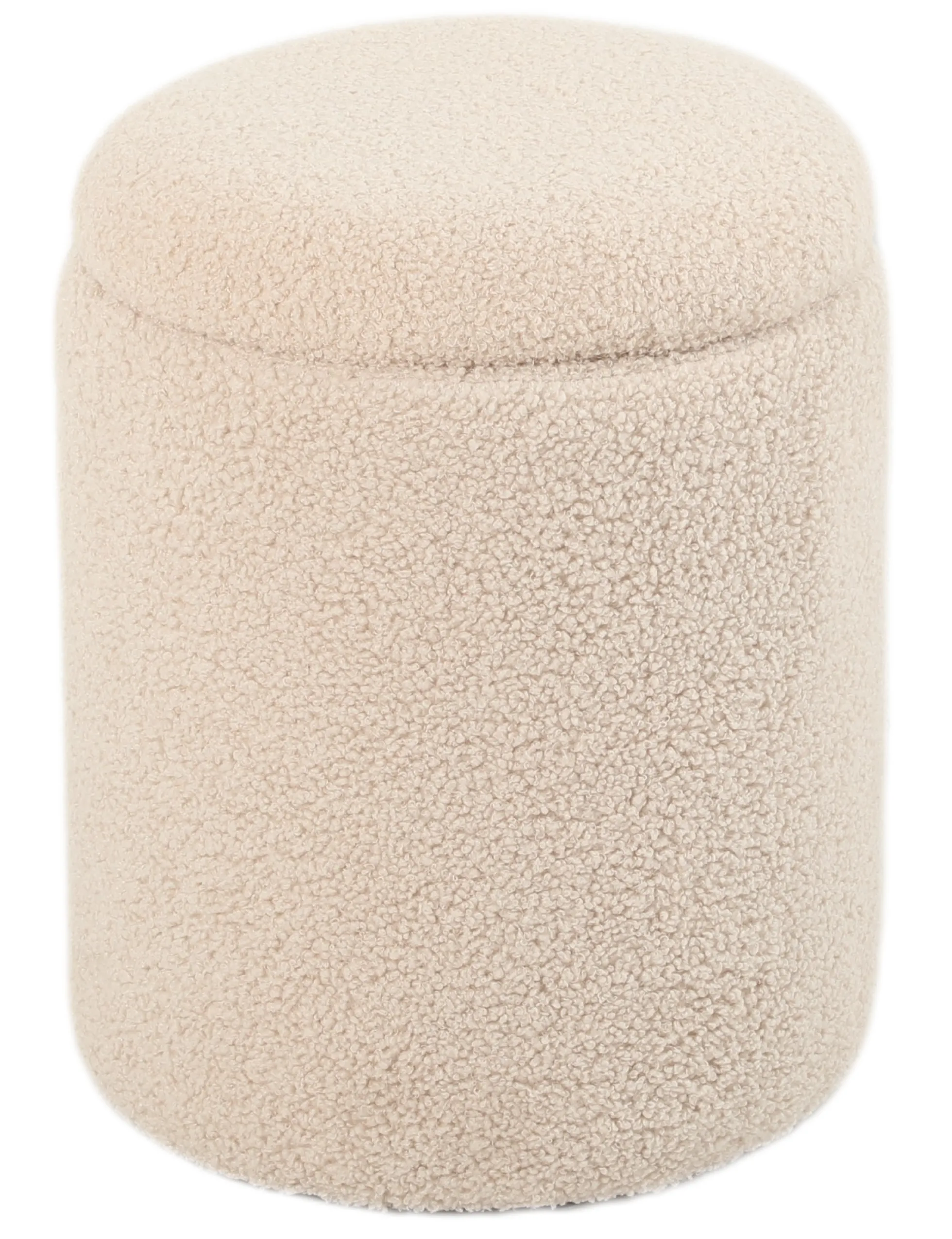 Sarda med opbevaring teddystof beige