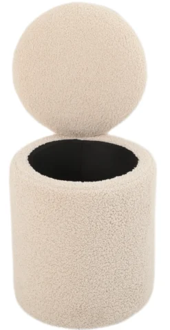 Sarda med opbevaring teddystof beige