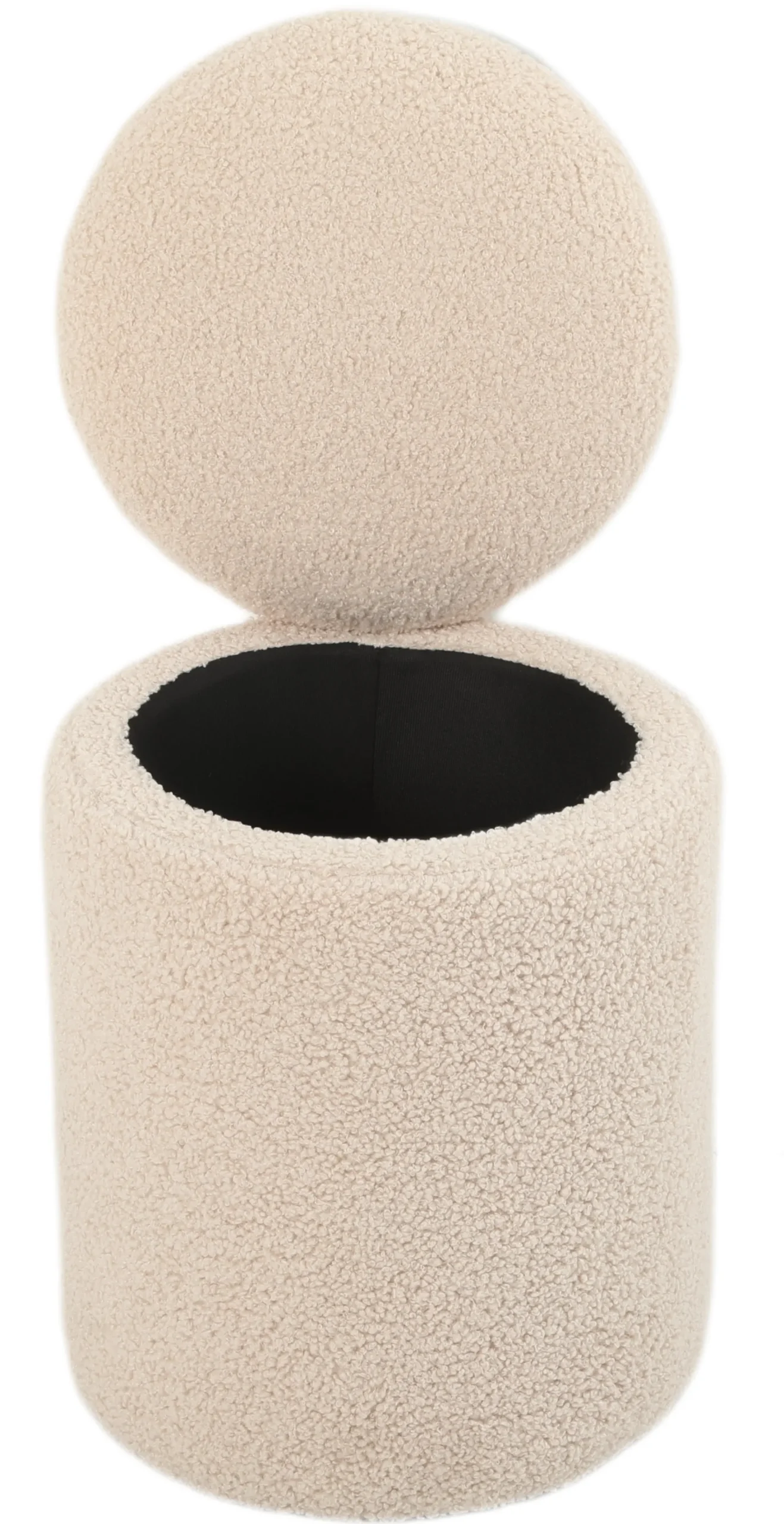 Sarda med opbevaring teddystof beige