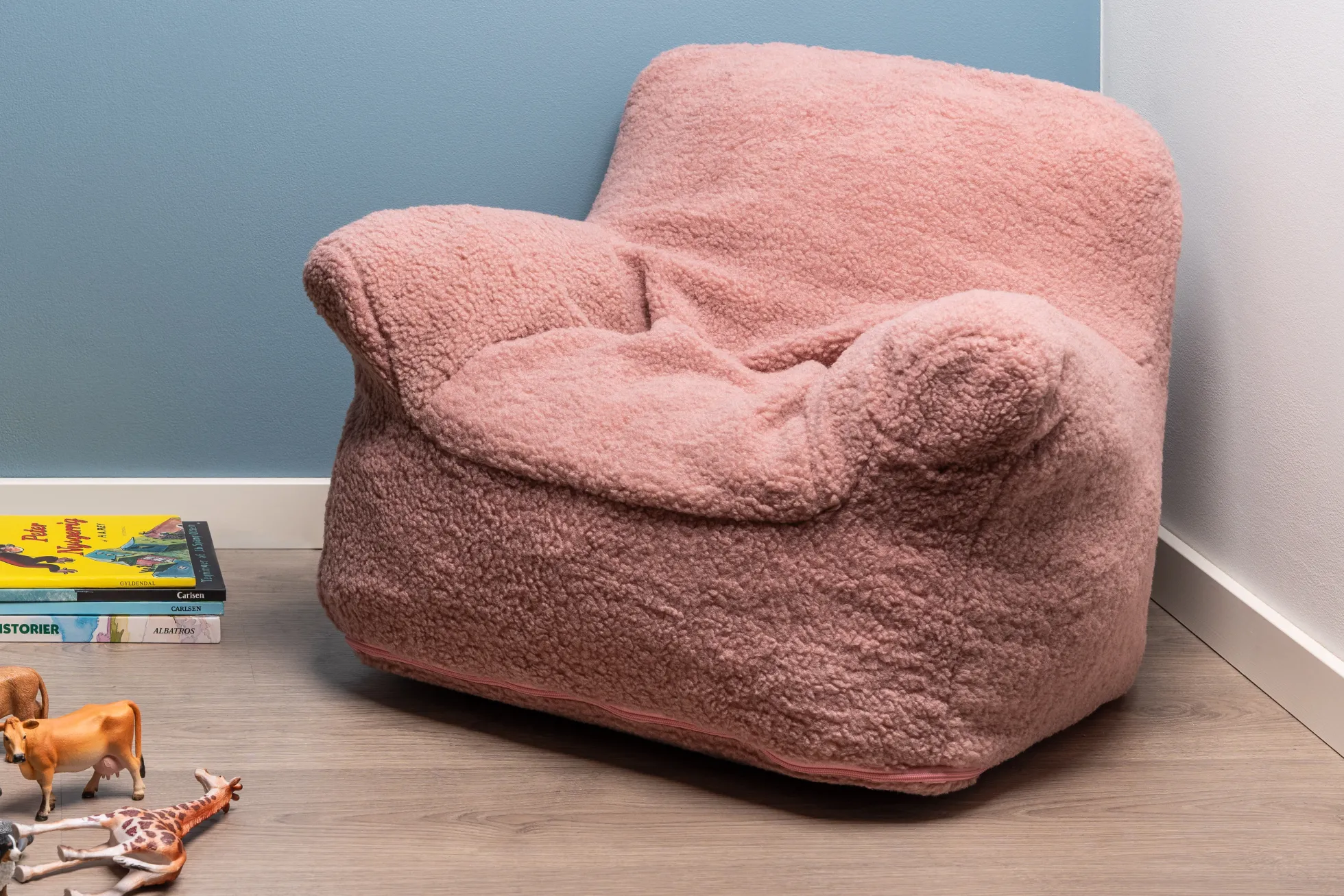 Sækkestol teddy rosa