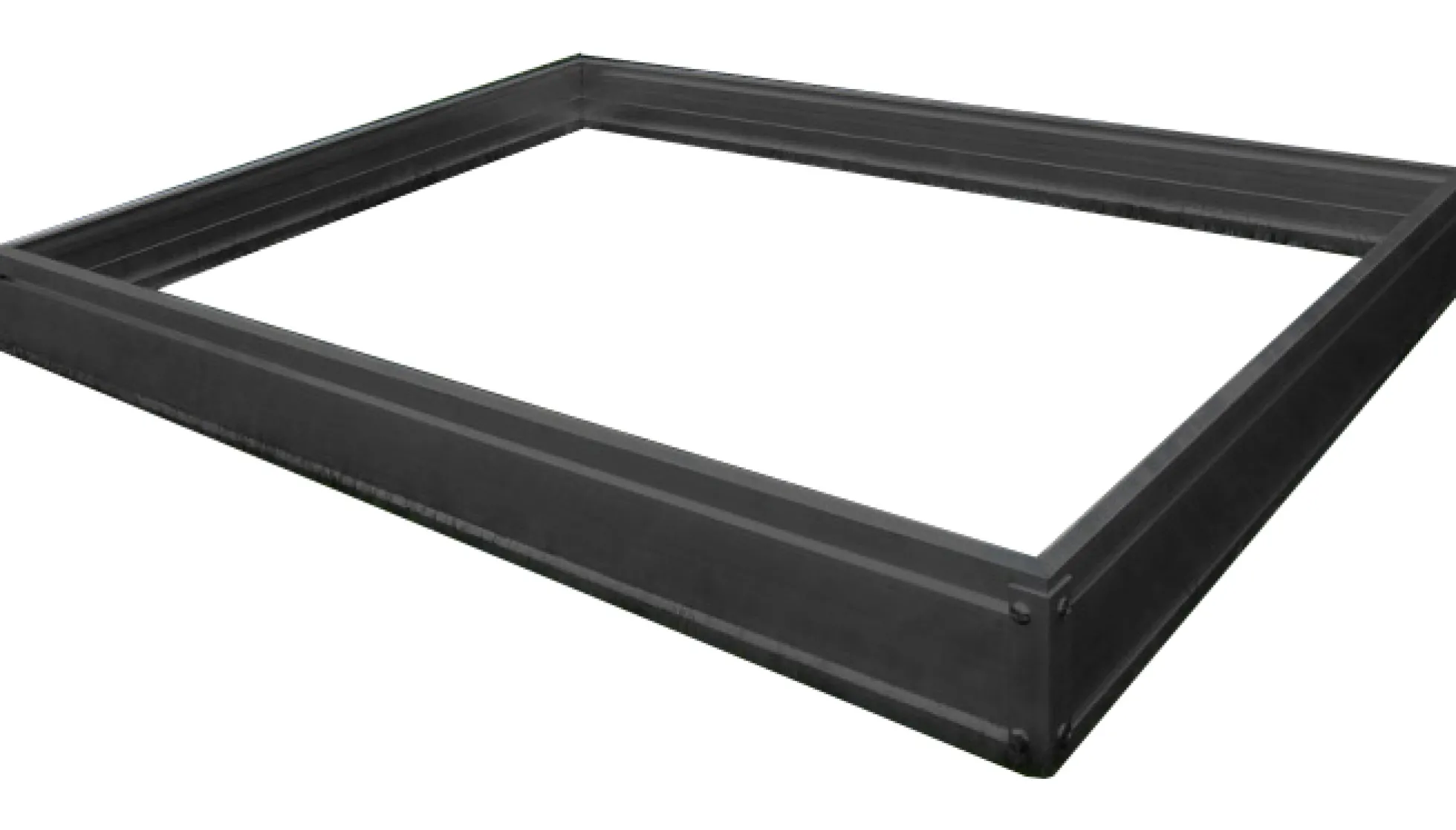 Sokkel til drivhus med glas sort 191x313x191cm