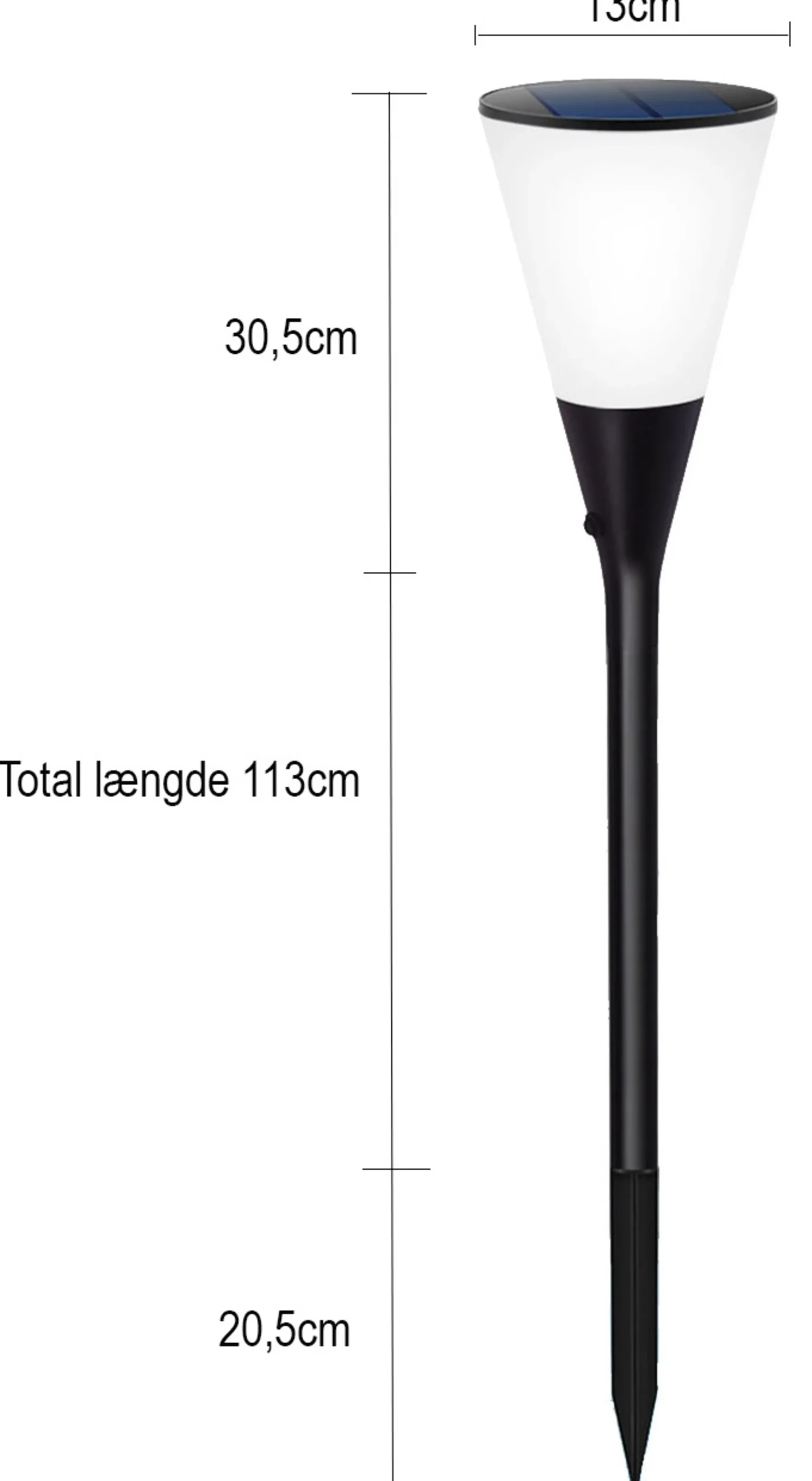 Solcellelampe flamme LED lys