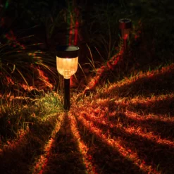 Solcelle lampe med LED lys