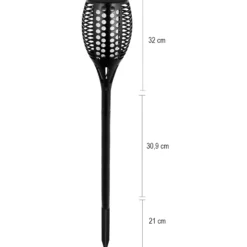 Solcellelampe Torch 96LED