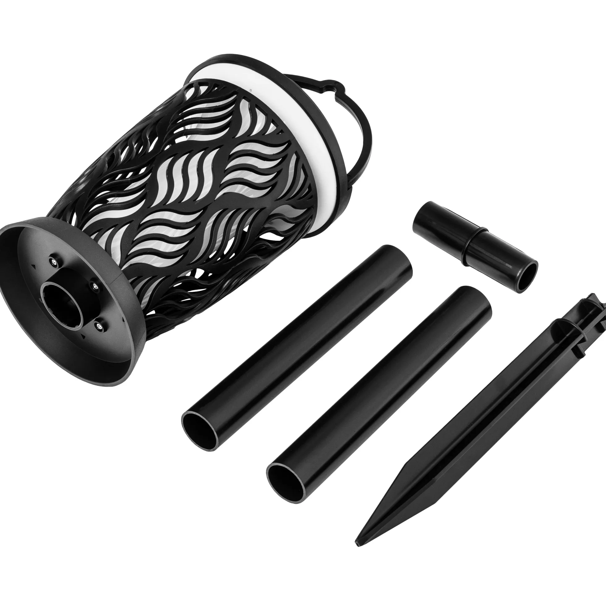 Solcelle LED lampe med flamme