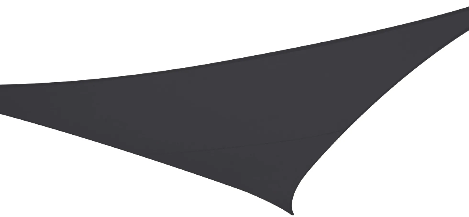 Solsejl antracitgrå LUX 3,6x3,6x3,6m