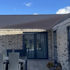 Solsejl antracitgrå PRO 3,6x3,6x3,6m