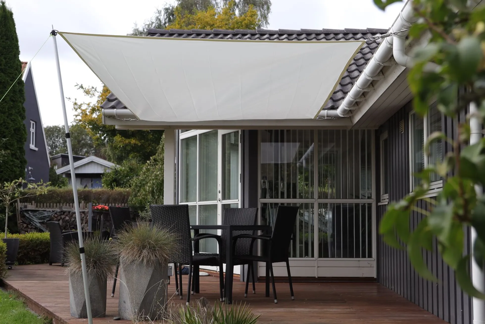 Solsejl creme LUX 5x5m