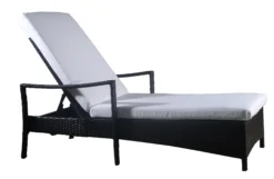 Solseng polyrattan sort/hvid