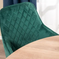 Spisebordssæt Jesi natur/Hanne velour mørkegrøn