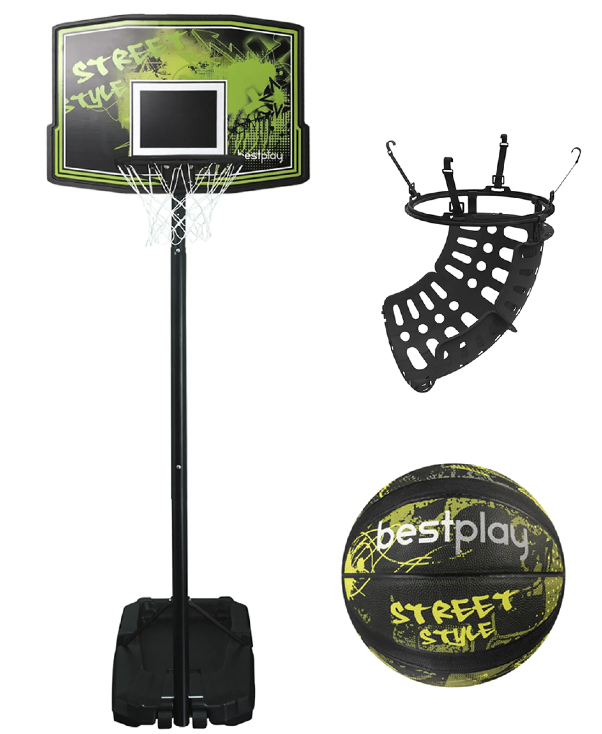Street Junior basketballstander + Ball return + Basketball