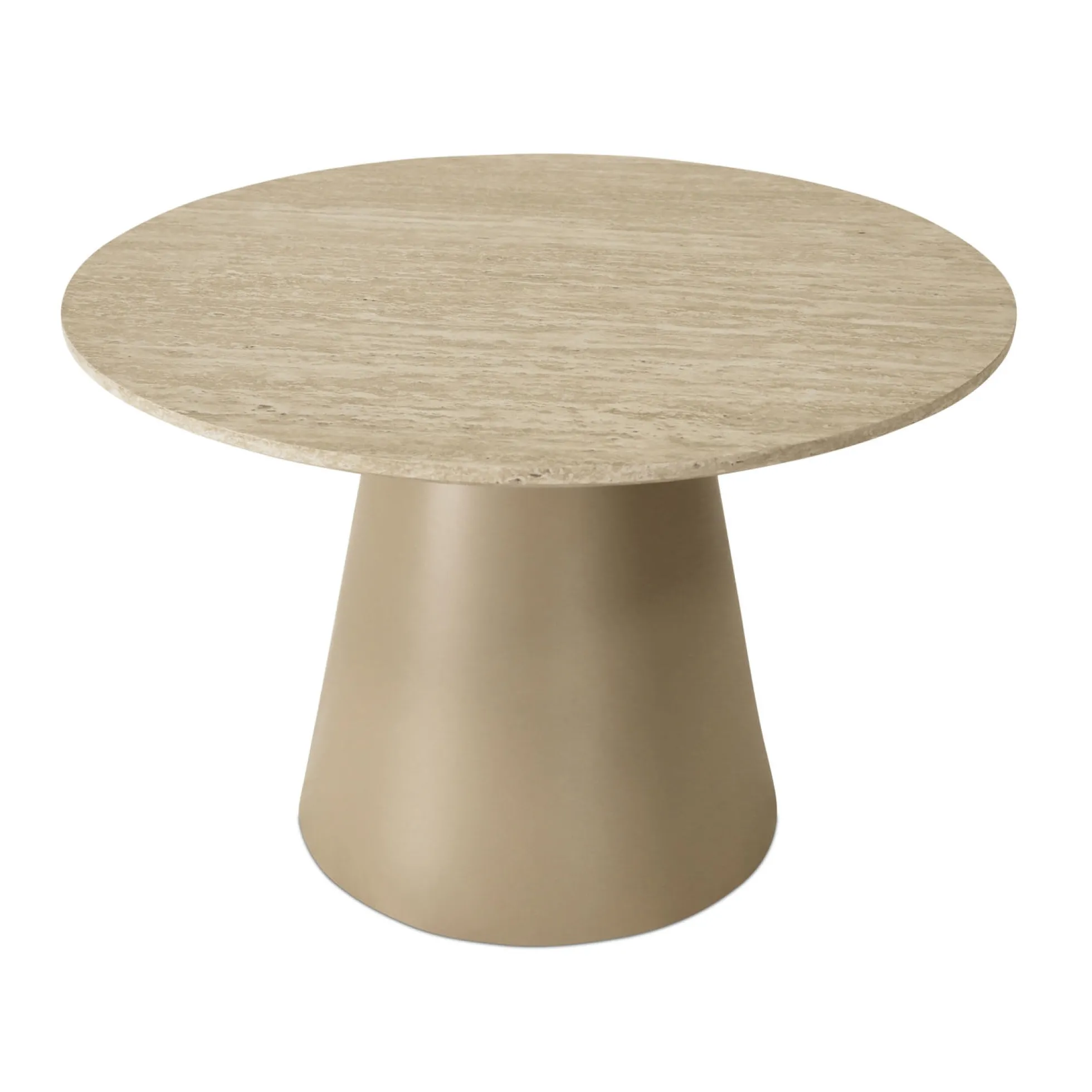 Tango sofabord beige travertin ø60x40cm