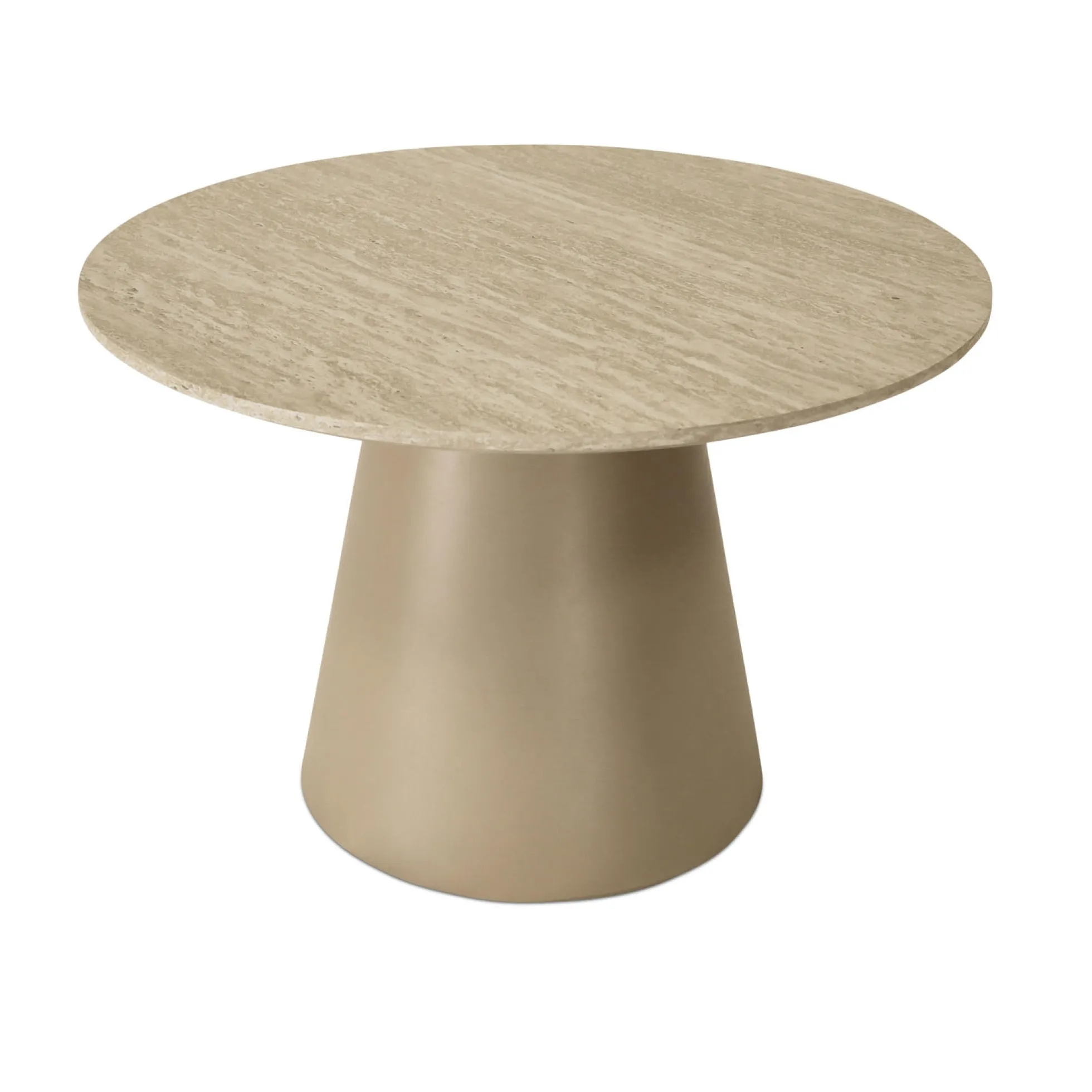 Tango sofabord beige travertin ø60x40cm