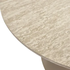 Tango sofabord beige travertin ø60x40cm