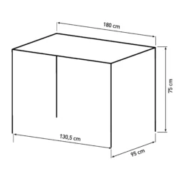 Terni 180x95x75cm eg natur/natur
