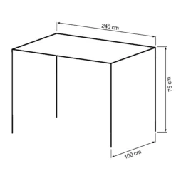 Terni 240x100x75cm eg natur/natur