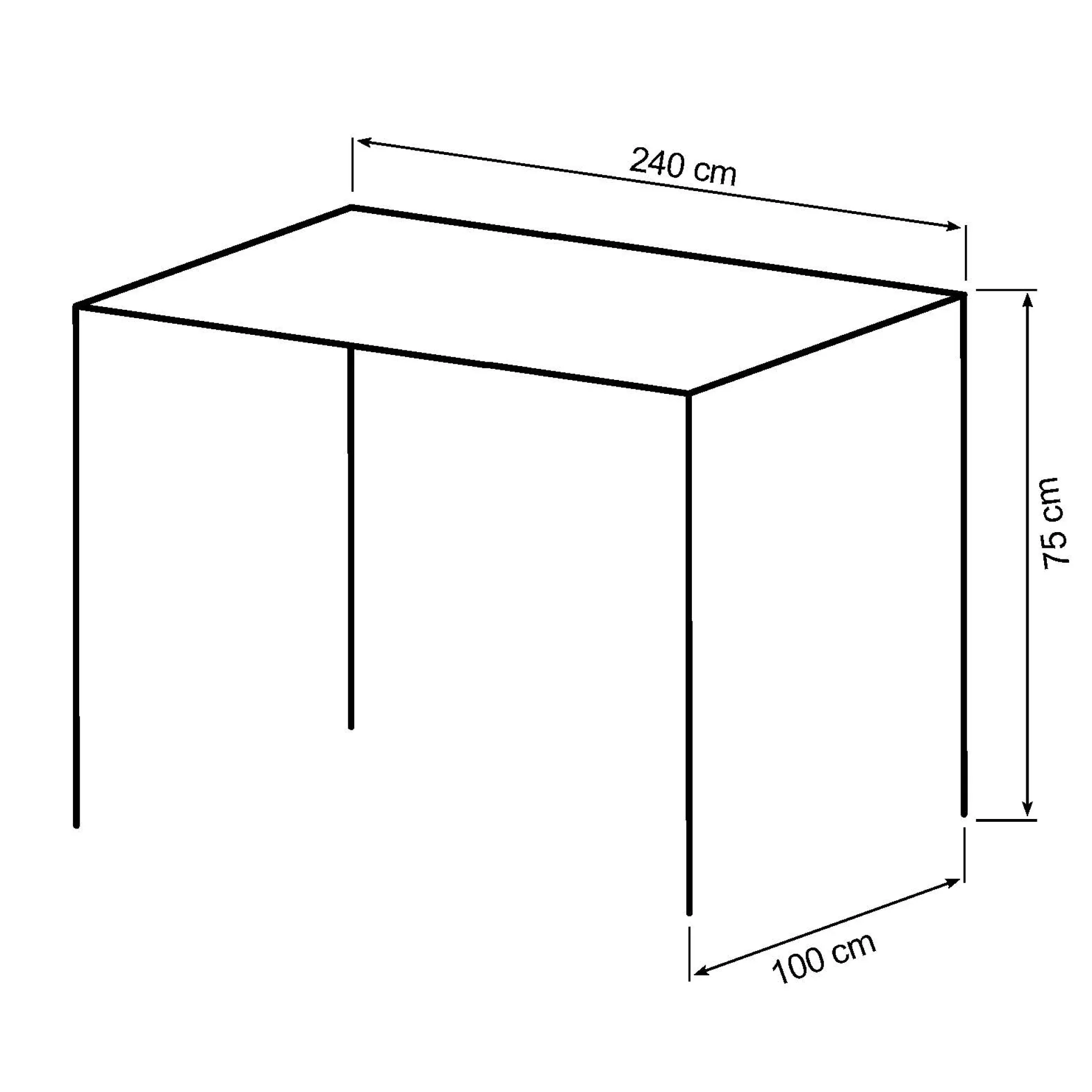 Terni 240x100x75cm eg natur/natur