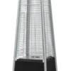 Terrassevarmer med flamme 227cm sort