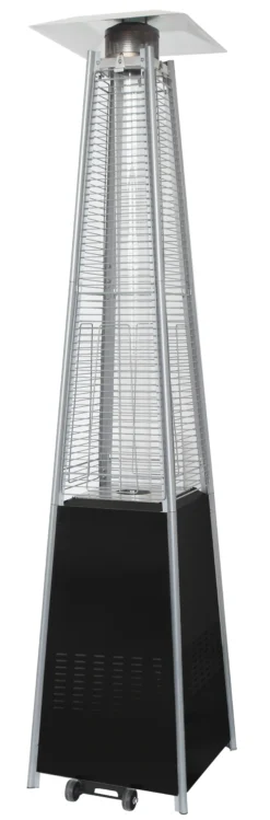 Terrassevarmer med flamme 227cm sort