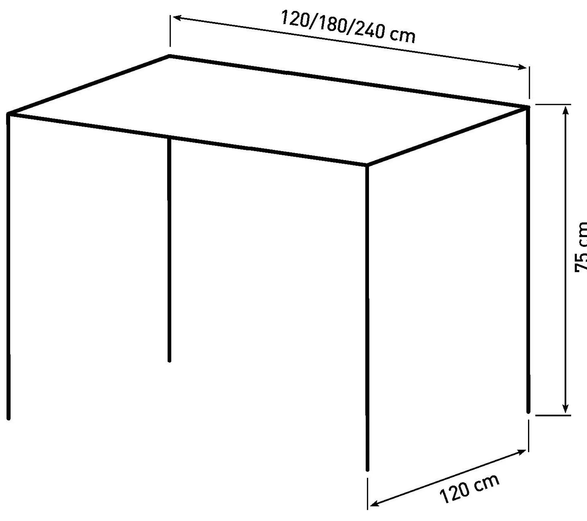 Torino 240x120x75cm eg natur/natur