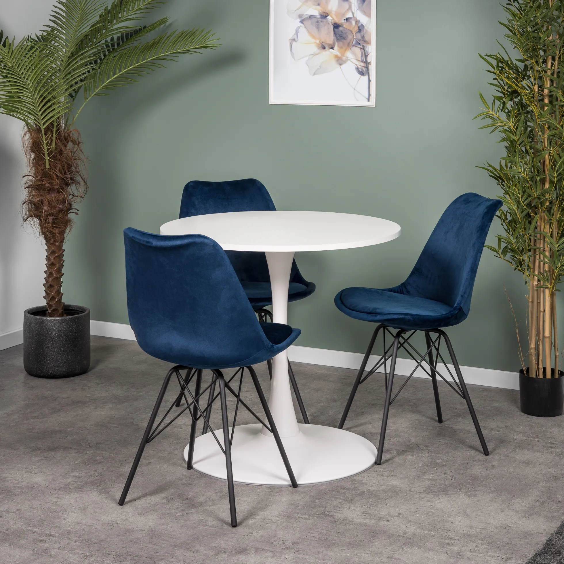Verona 80x80x76cm hvid/hvid