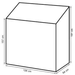 Vægdrivhus poly sort 64x126x191cm