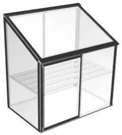 Vægdrivhus poly sort 65x100x107cm