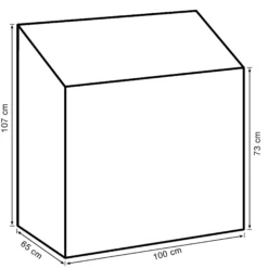 Vægdrivhus poly sort 65x100x107cm