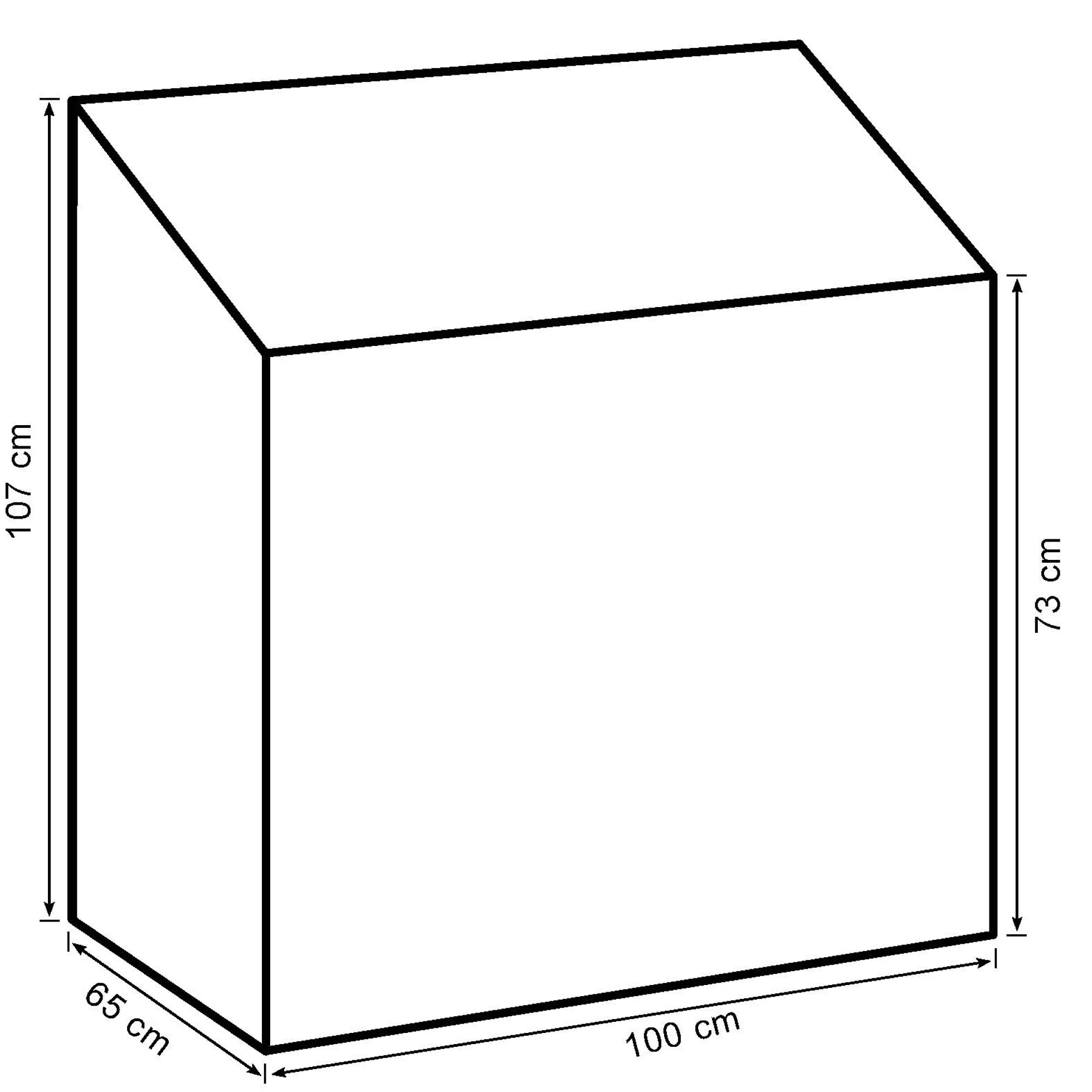 Vægdrivhus poly sort 65x100x107cm