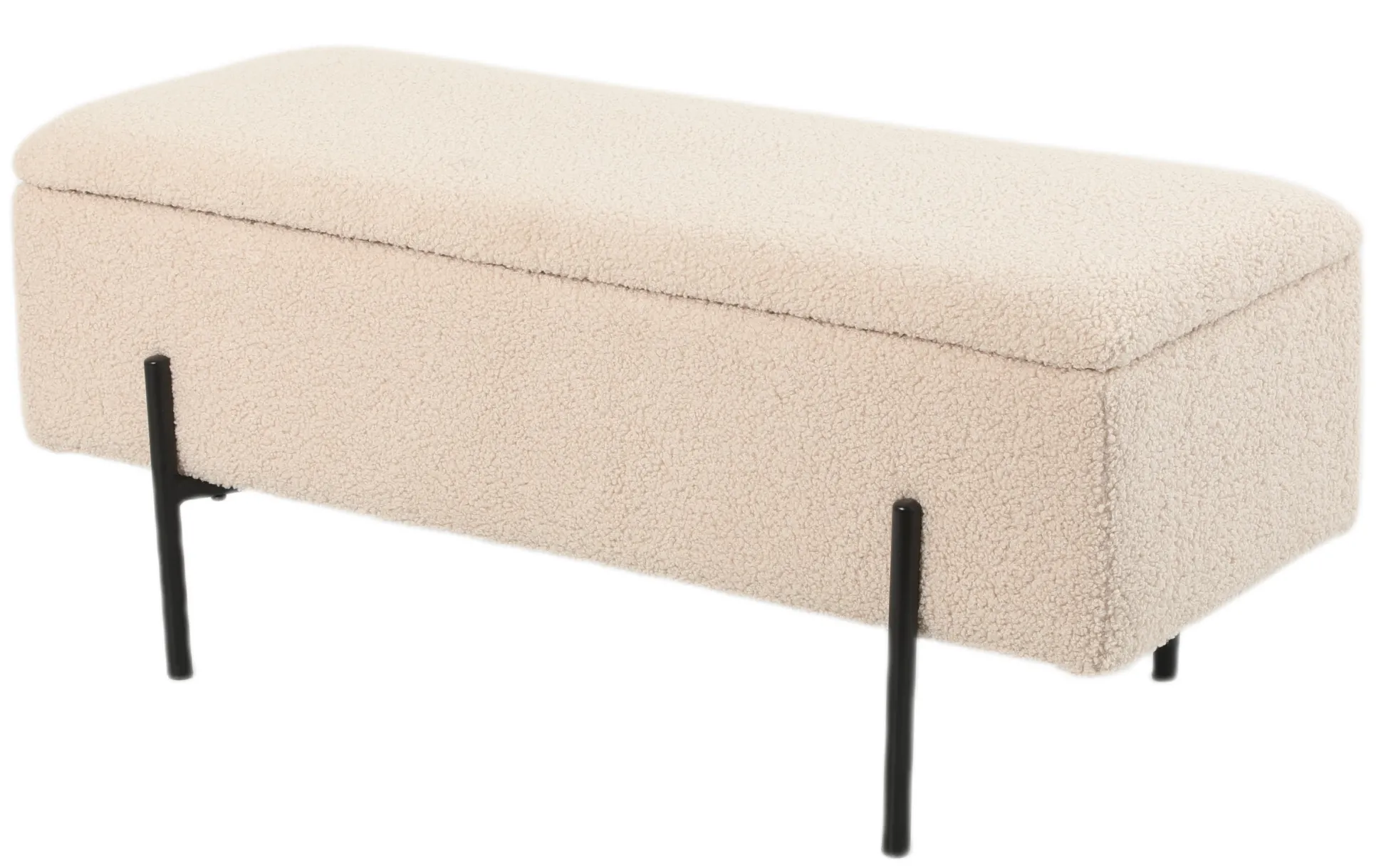 Vibe med opbevaring teddystof beige/sort