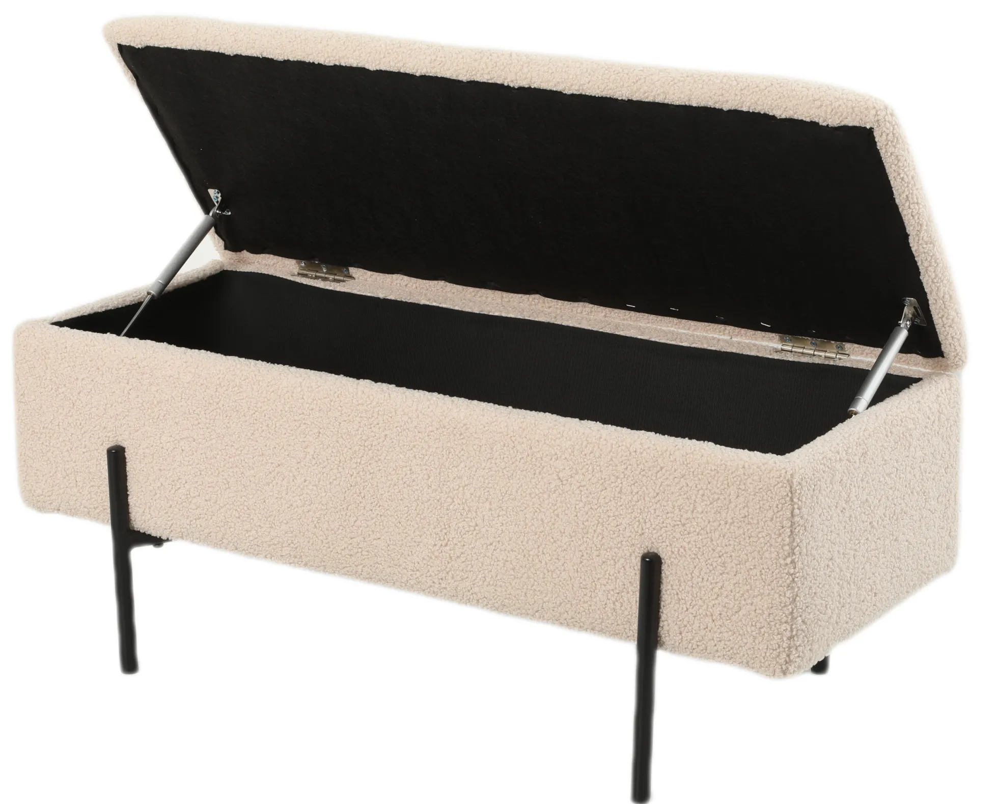 Vibe med opbevaring teddystof beige/sort