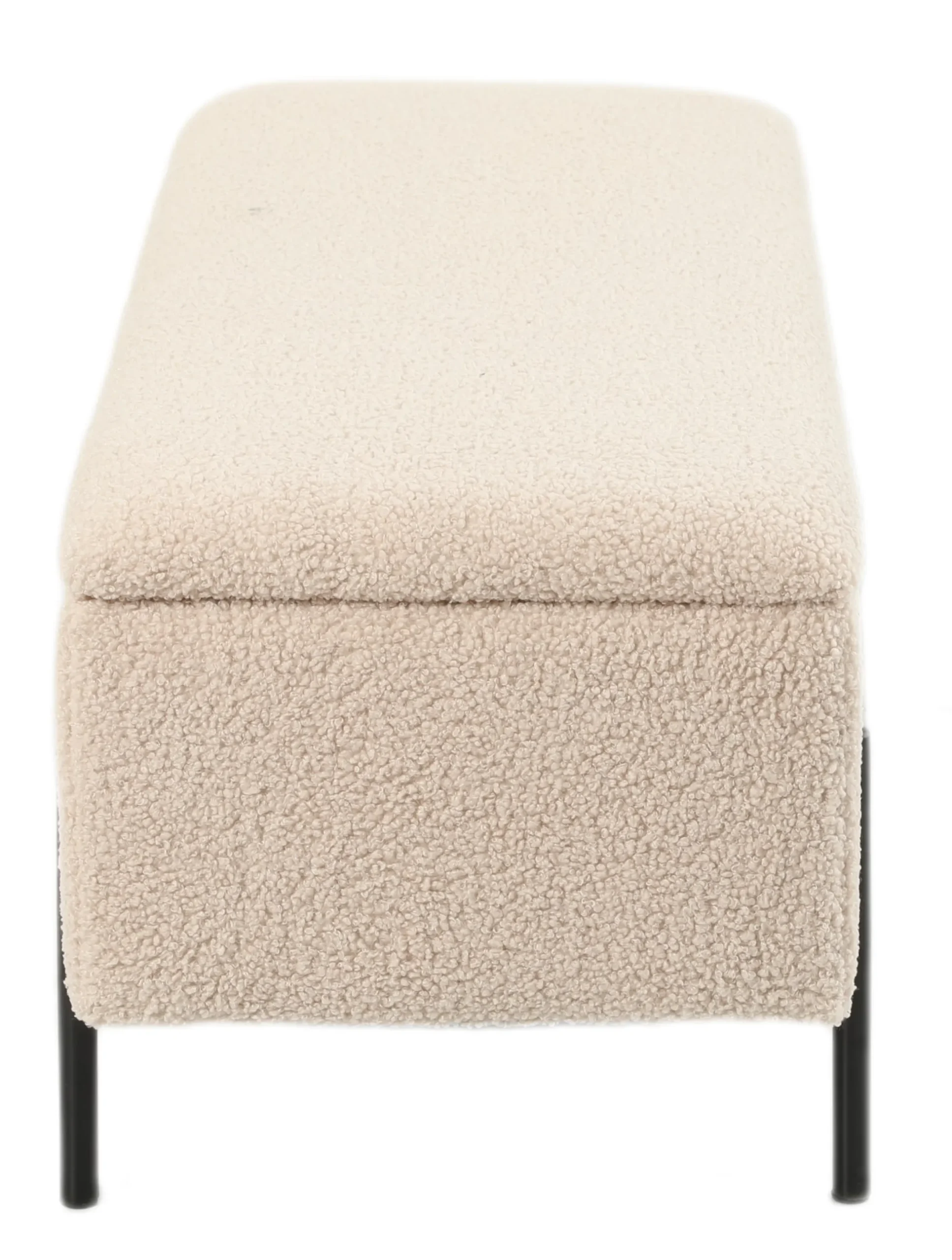 Vibe med opbevaring teddystof beige/sort