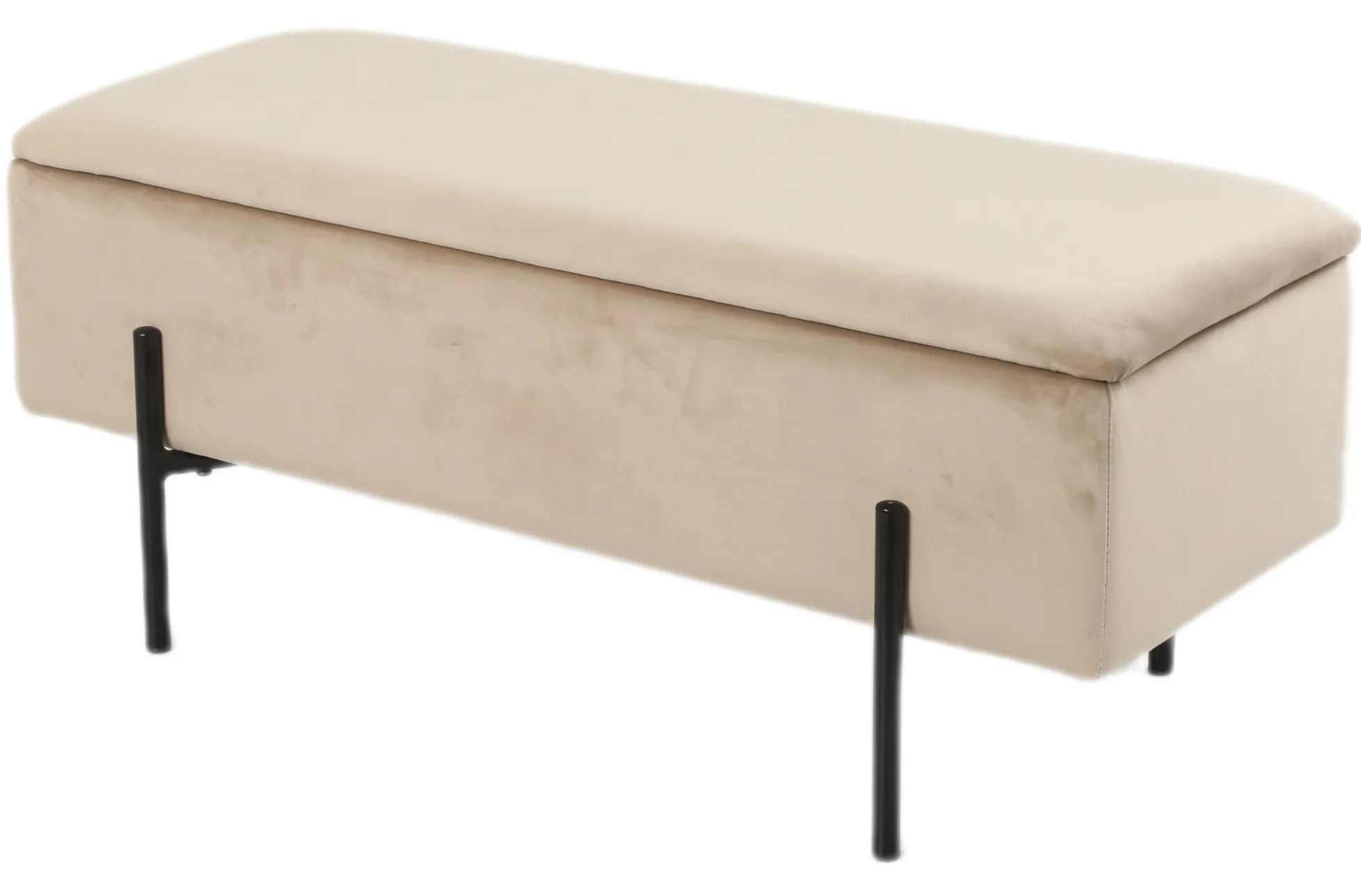 Vibe med opbevaring velour beige/sort